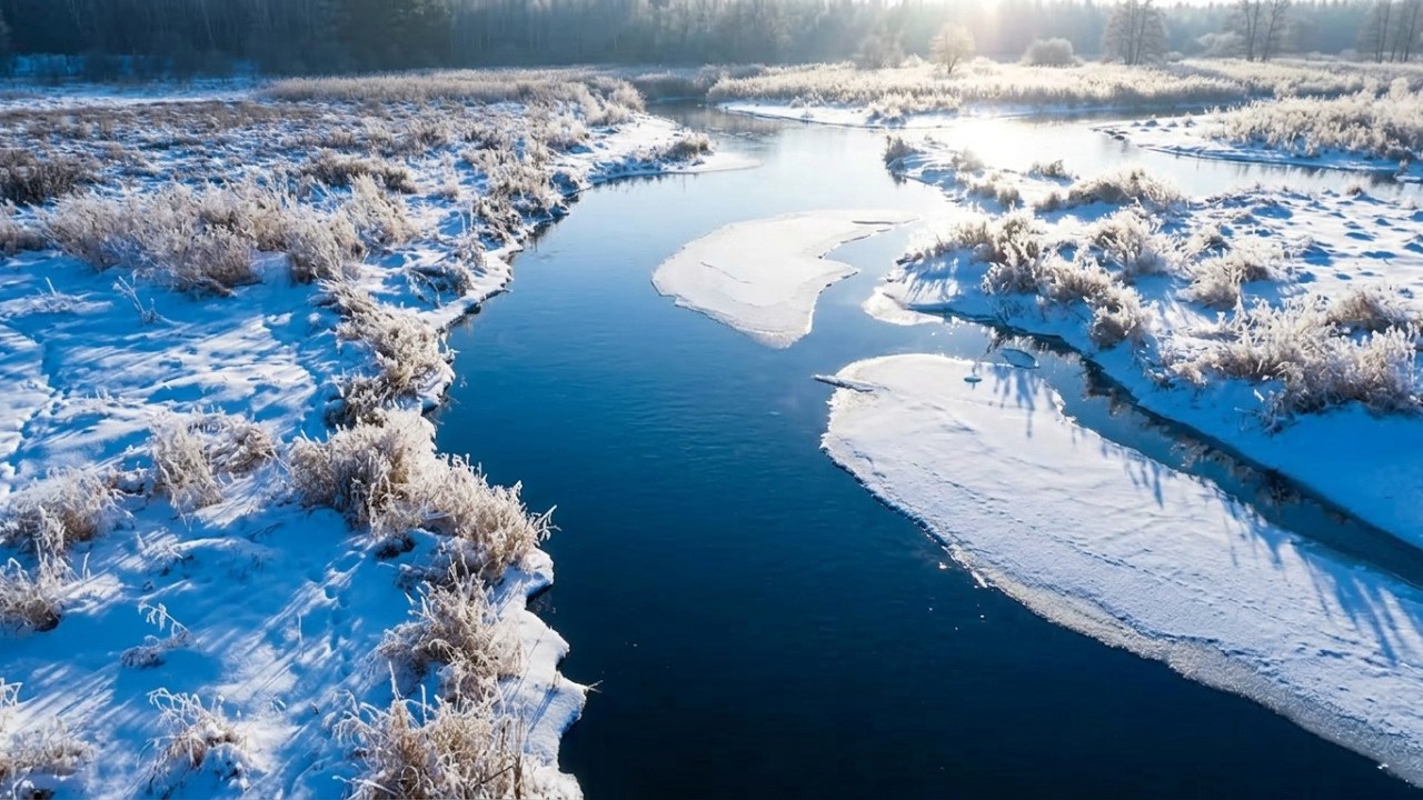 Pilica Luciąża zimą  #dji #nature #winter #4K
