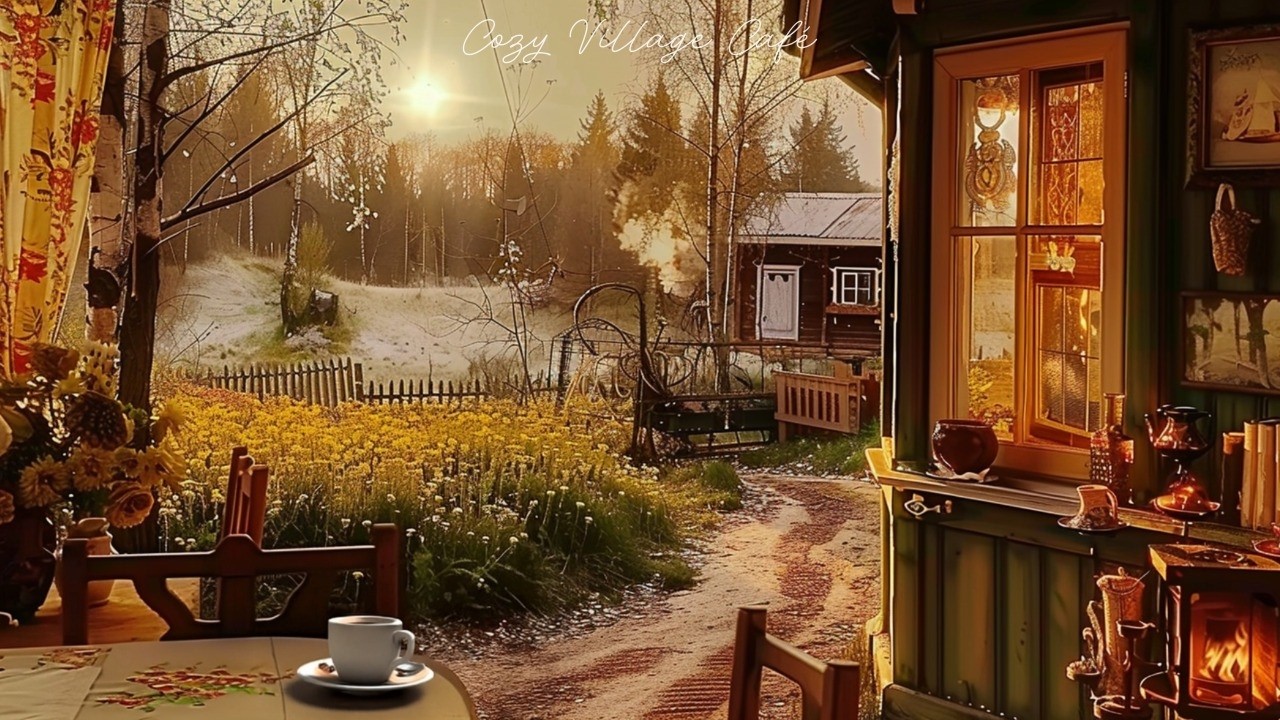 1950s Vintage Jazz | Early Spring Sunrise at a Cozy Countryside Cafe