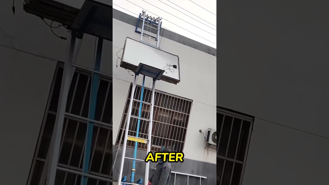Wireless Remote Control Ladder Lift 18m 59FT Lifting Equipment for Solar Panels Mounting, Solar Pane