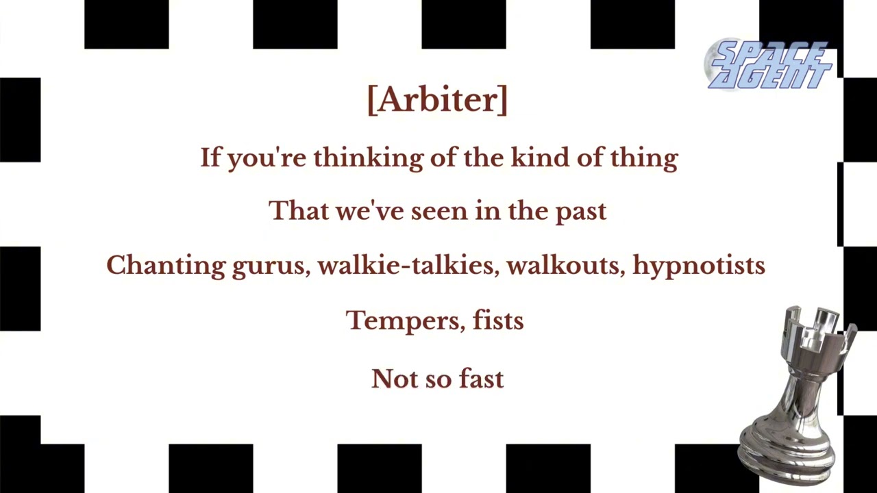 The arbiter lyrics&ndash; Chess the musical. Broadway revival 2025-2026 