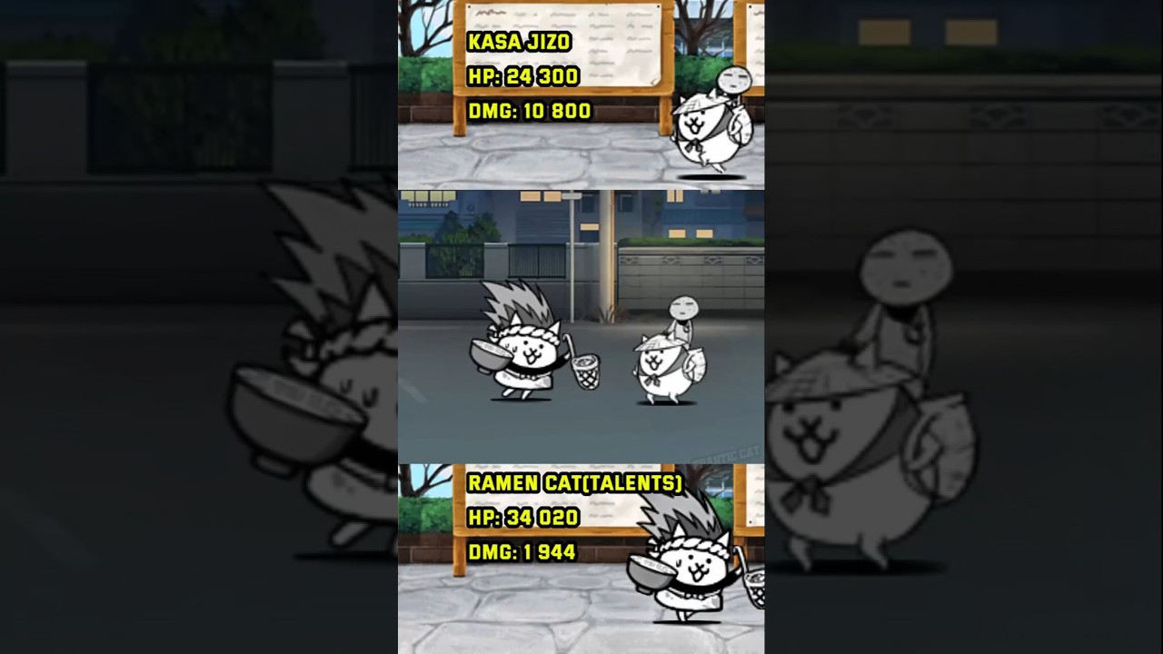 The Battle Cats : Ramen vs Kasa Jizo lv50 