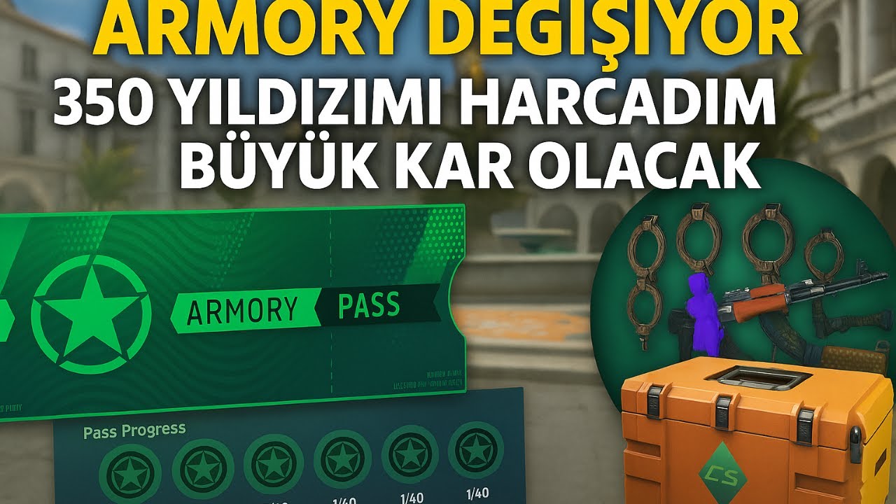 Armory Pass'e Güncelleme Geldi | 350 Adet Yıldız Harcadım Büyük Kar  | #cs2