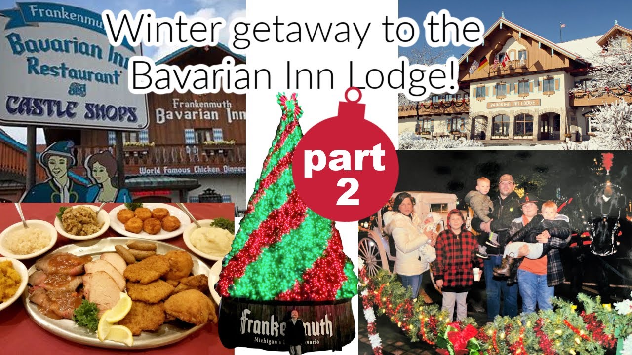 Christmas in Frankenmuth Michigan! Lights, horse and buggy rides, German food and fun at the Lodge!