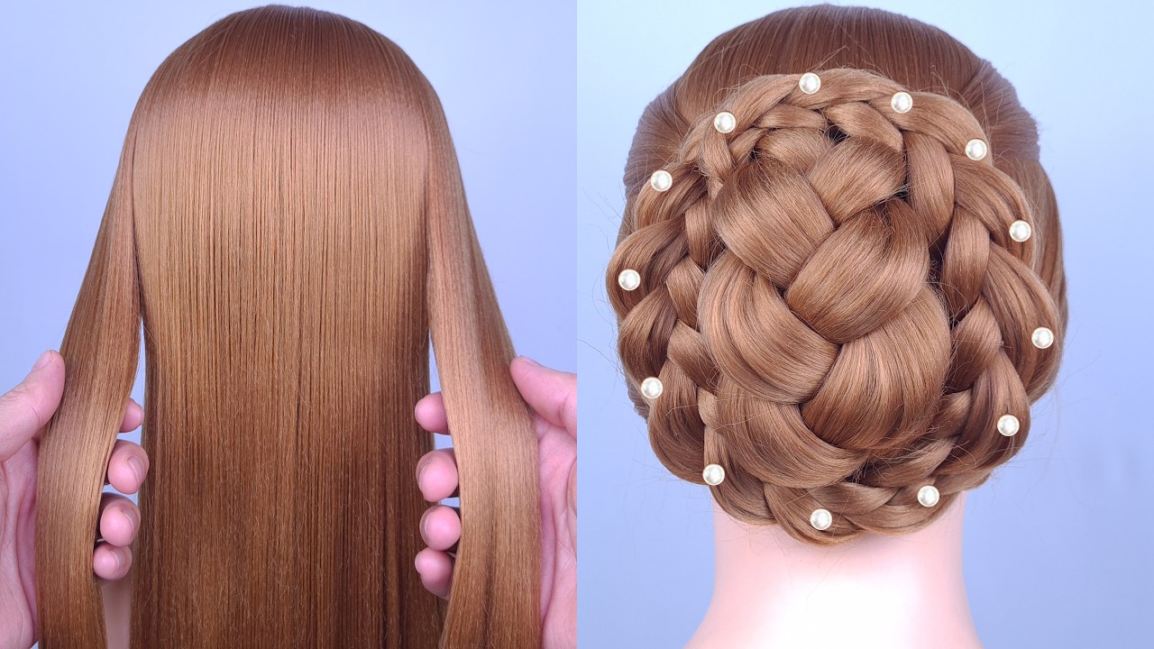 Easy Braided Bun Hairstyle | Beautiful Wedding Hair Tutorial for Girls