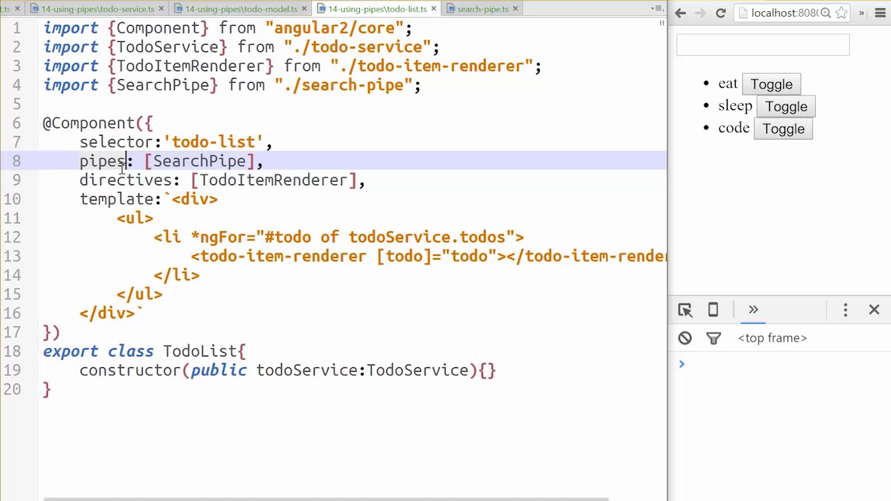14 - angular 2 using pipes to filter data