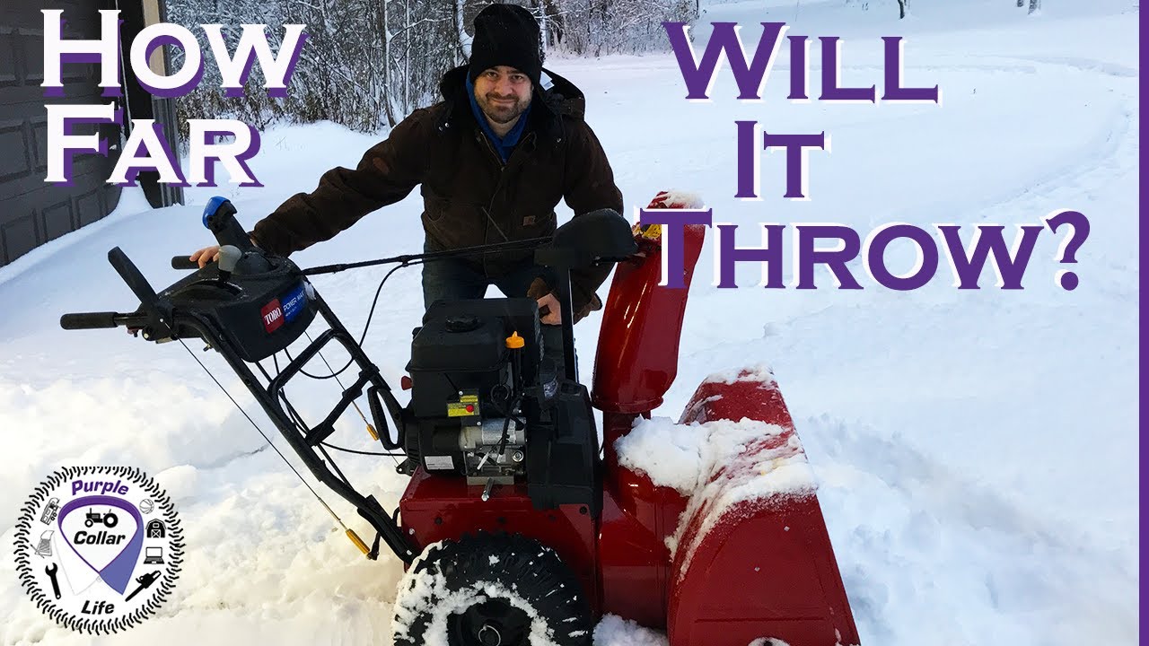 Toro Snowblower in deep snow. How far will it throw deep wet snow?