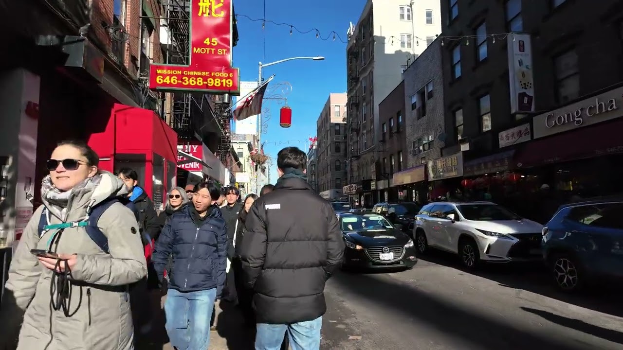 4K NYC Chinatown walking Doyers St to Pell St to Mott St Subscribe for more 