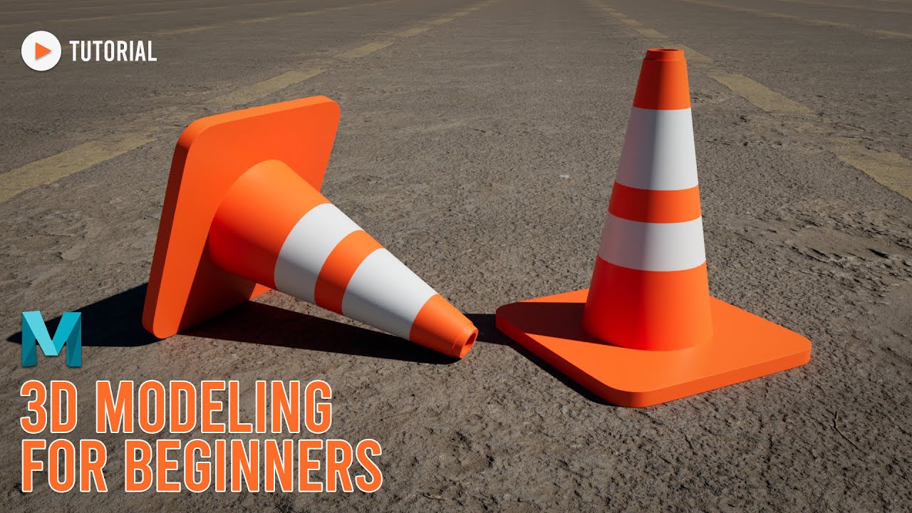 Autodesk Maya 2023 3D Modeling Tutorial for Beginners - Traffic Cone