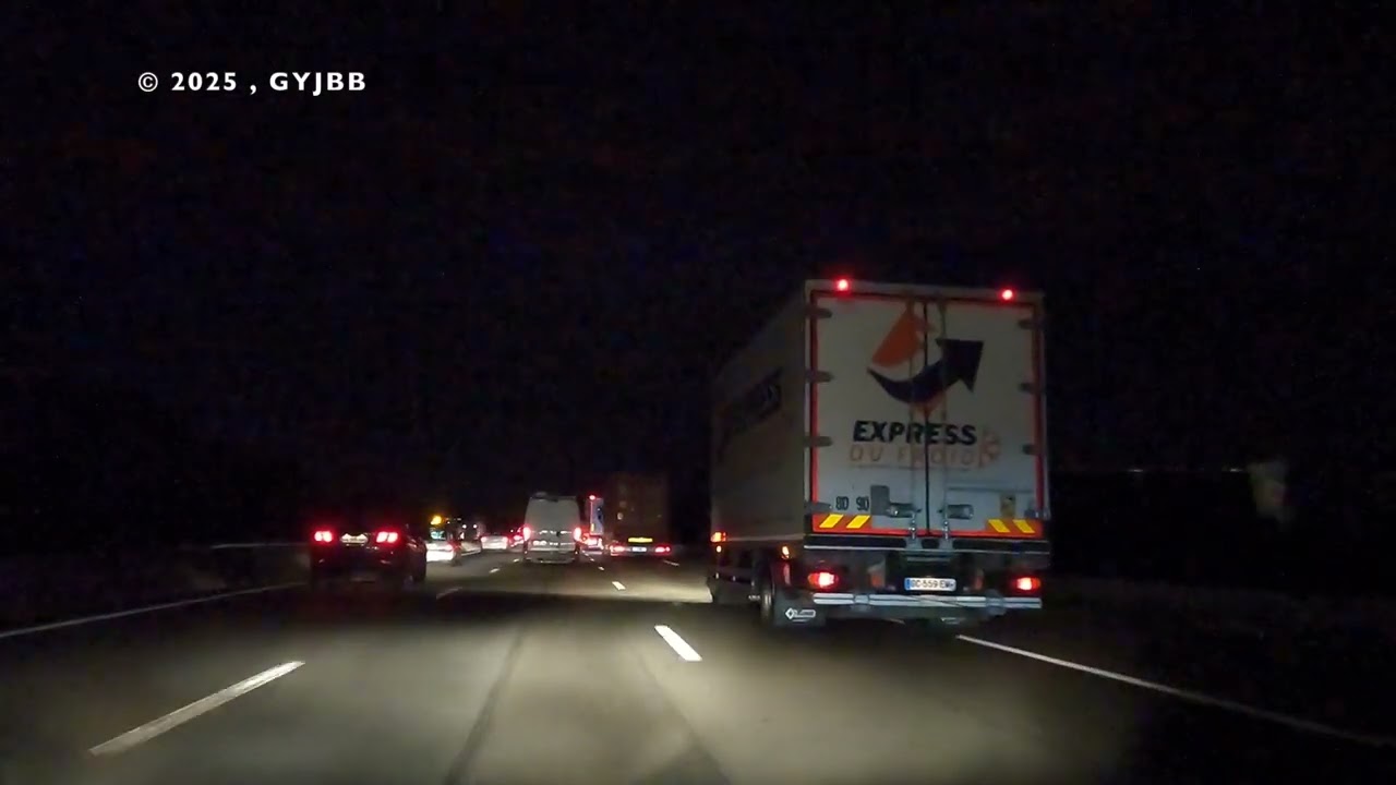 Hénin Beaumont  / Villeneuve d'Ascq , route matinale du travail - 3 Octobre 2025 .