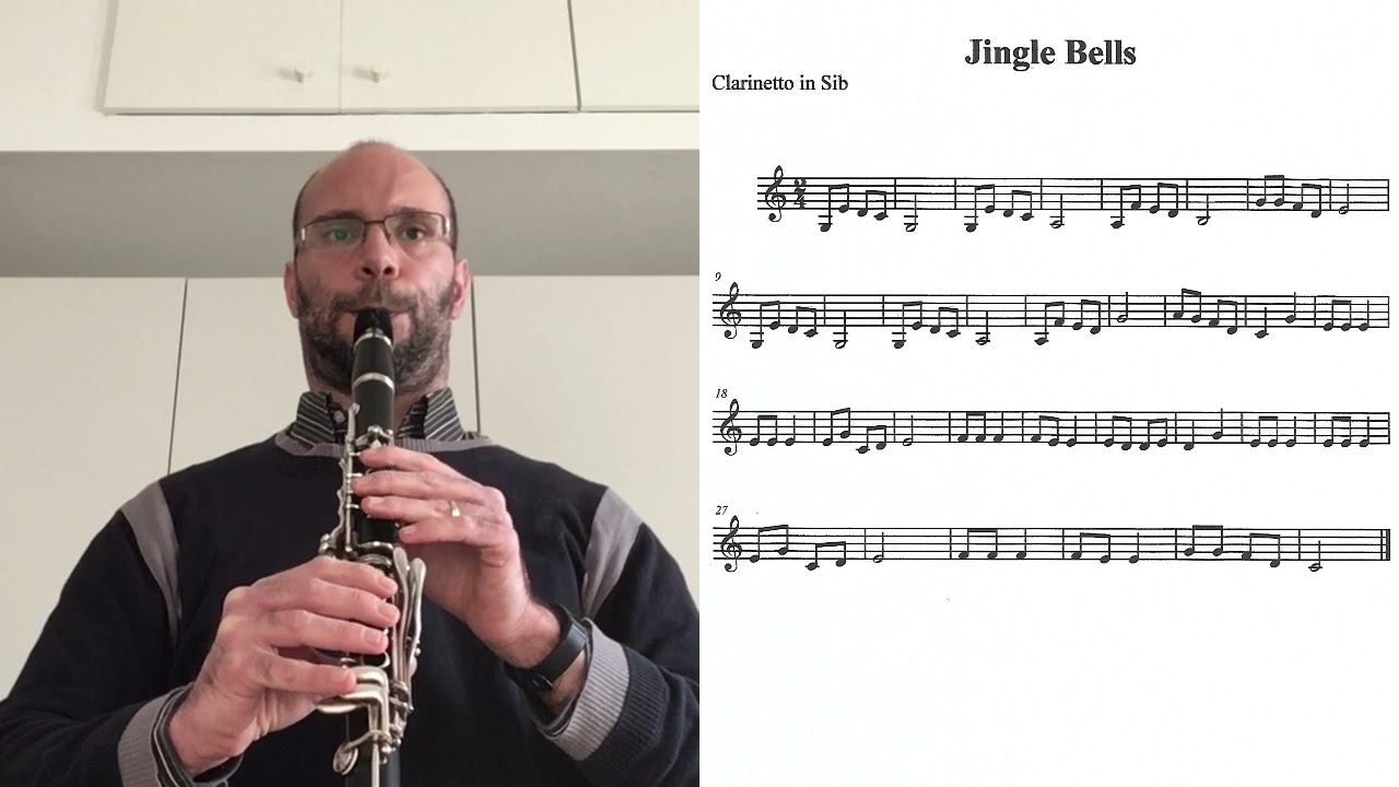 Jingle Bells &ldquo;facile&rdquo; per clarinetto con spartito - Luigi Mele clarinet