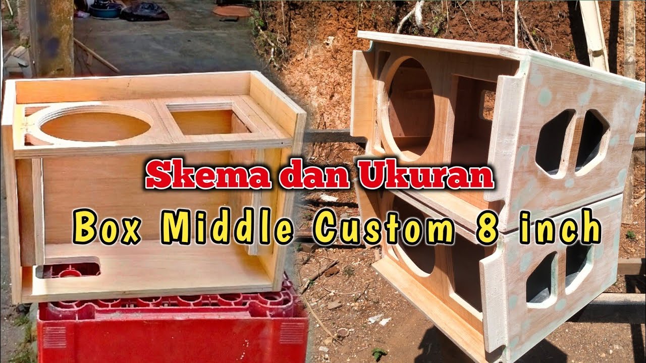 Skema Dan Ukuran Box Midel 8 Inch . Custom Line Array 8 inch