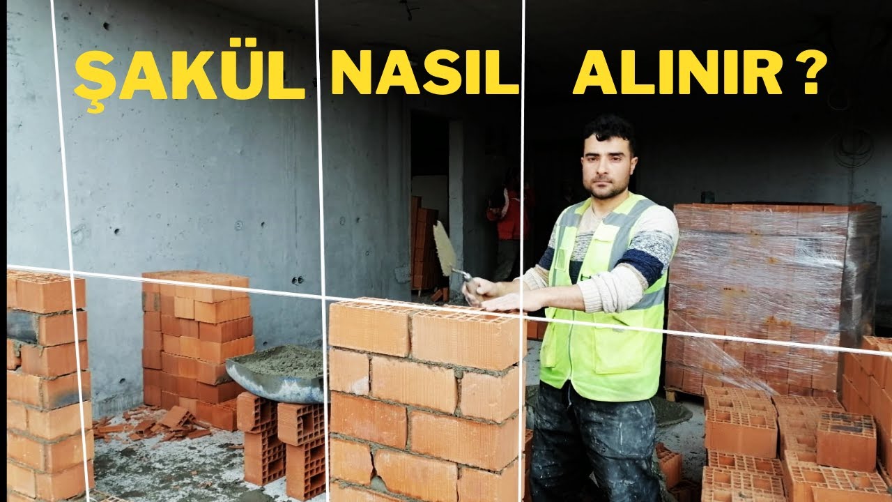 Tuğla Duvar Nasıl Örülür ??/// Şakül Nasıl Alınır ?? ////
