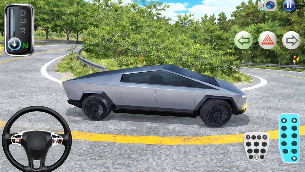 New Tesla Cybertruck Mountain Road Driving - 3D Driving Class Android Games 2026  #cargame #gameplay