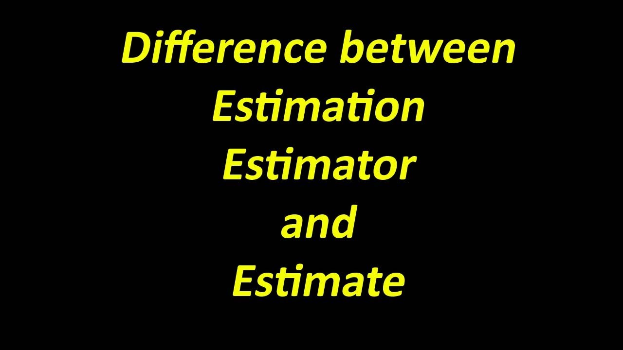 Difference between Estimation, Estimator and Estimate | Urdu/Hindi | Statistics Uop.