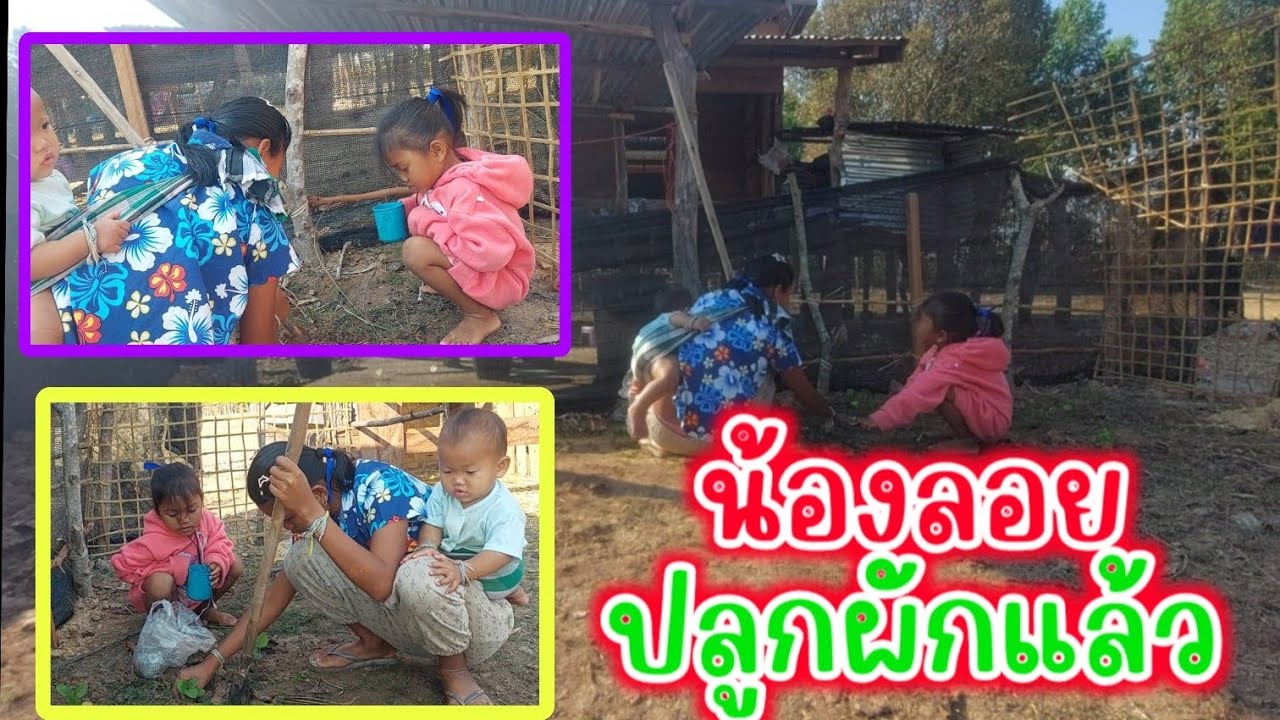 น้องลอยลงมือปลูกผักโดยที่ไม่ต้องบอกอีกซ้ำซอก