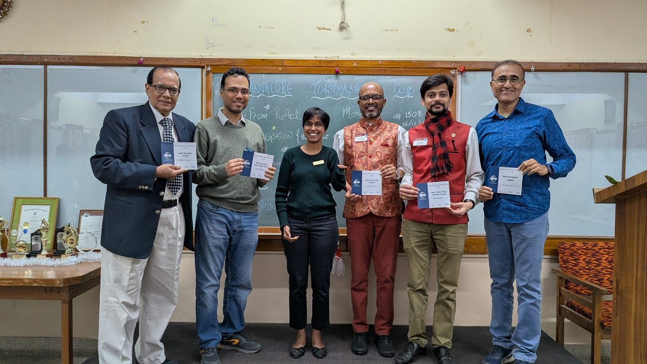 Bangalore Toastmaster Meeting Video - #1508 | 26/12/2025