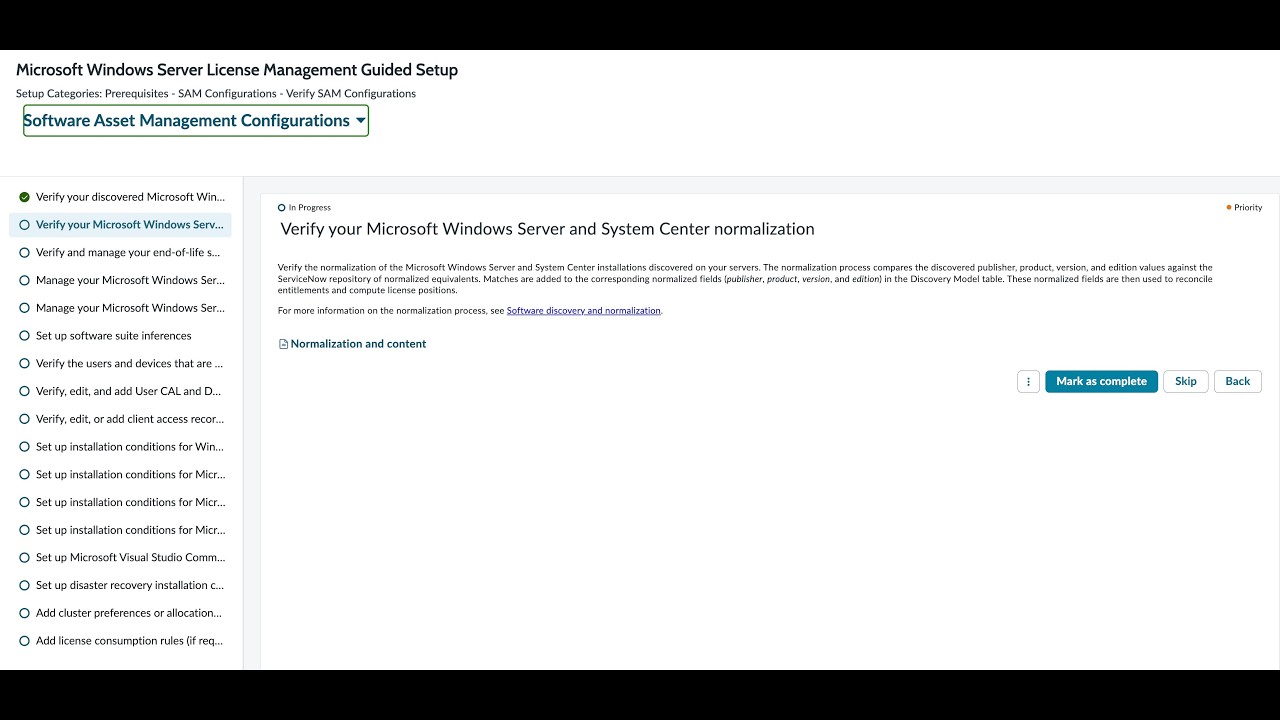 Упростите настройку управления лицензиями Microsoft Windows Server в ServiceNow SAM Pro.