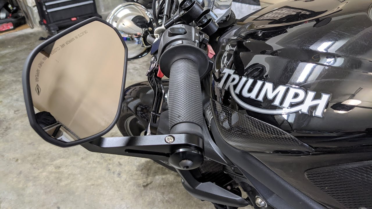 Установка и обзор боковых зеркал на руль мотоцикла — Triumph Street Triple 675