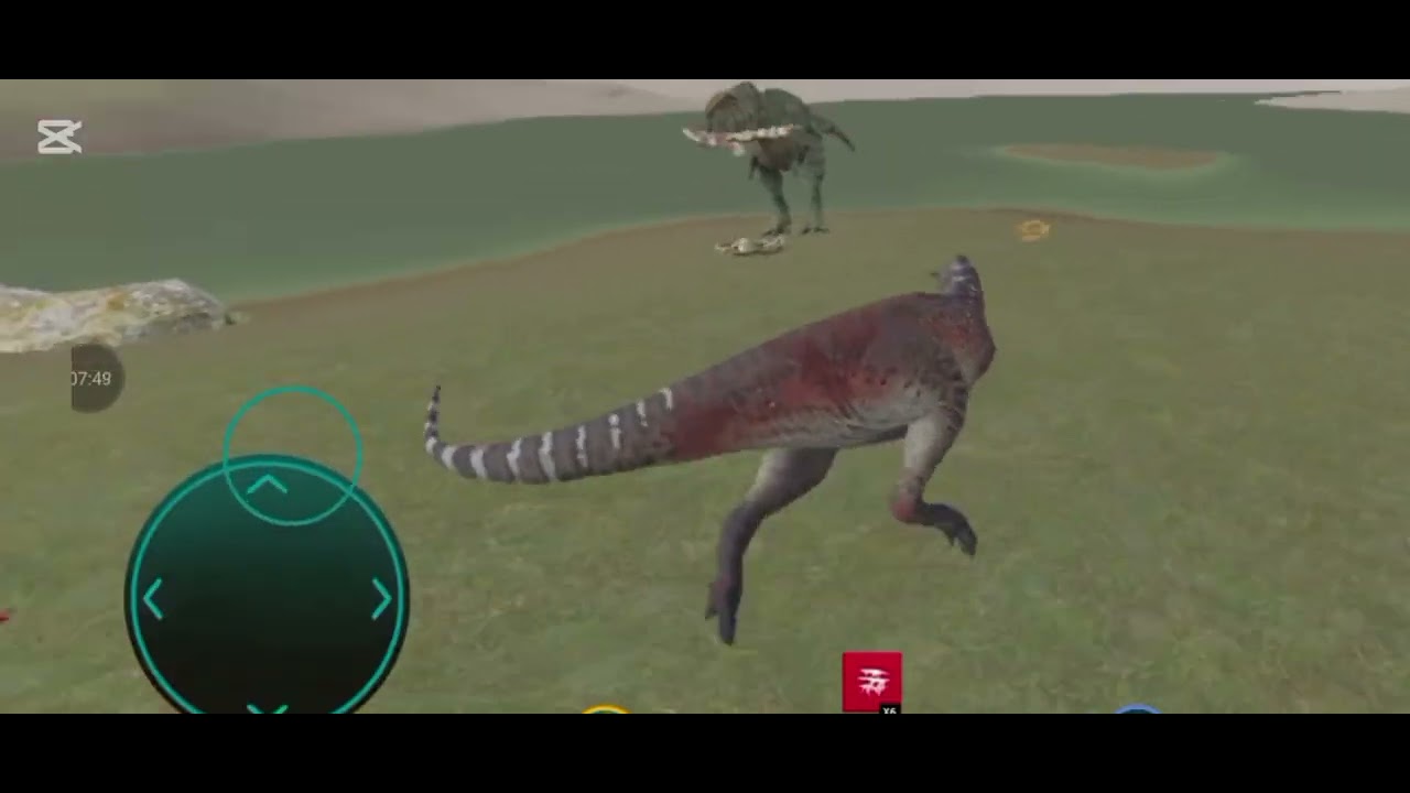 Jogando com o carnotauros morri 3  vezes kkk slk