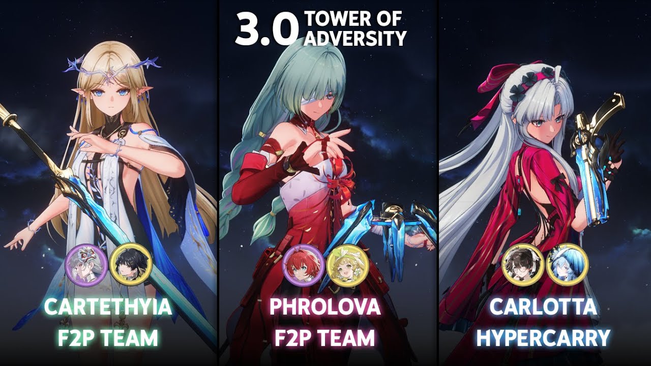 NEW ToA 3.0/2.8 | S0 Cartethyia F2P Team / S0 Phrolova F2P Team / S0 Carlotta | Wuthering Waves