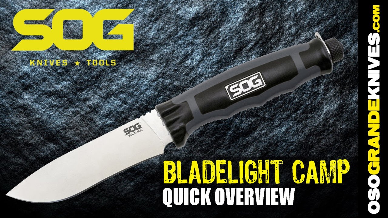 SOG 2014 BladeLight Camp Fixed Blade Knife BLT21-K (Integral LED Flashlight)