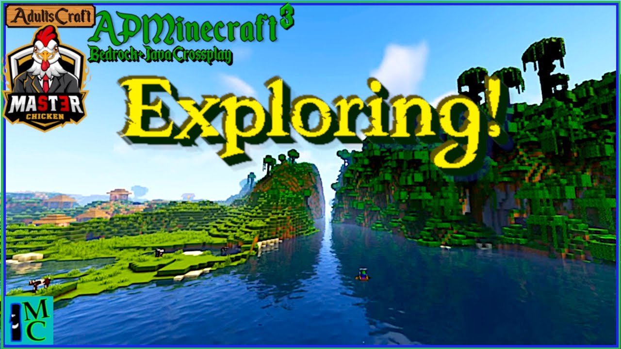 Exploring!  Shipwreck Treasure!  Adults Play Minecraft Season 3 Episode 1