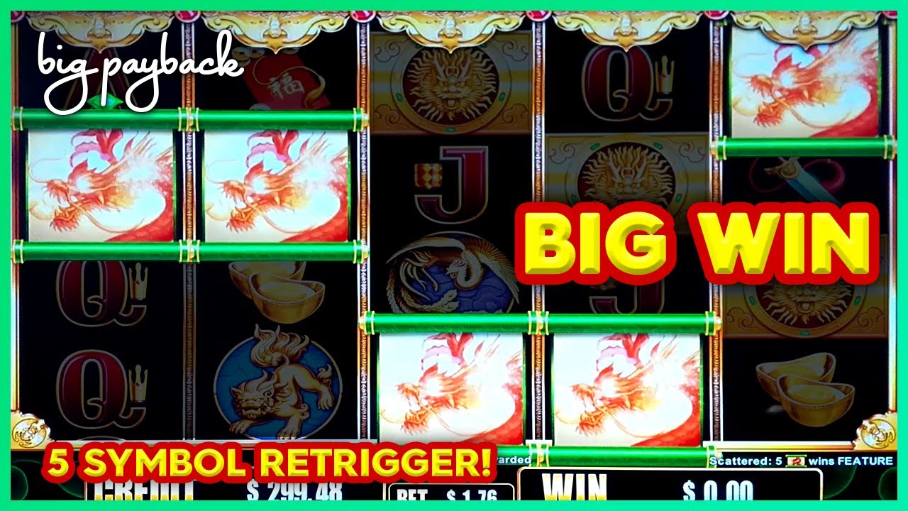 5 SYMBOL RETRIGGER! Big Fu Cash Bats Dragon Slot - BIG WIN BONUS!