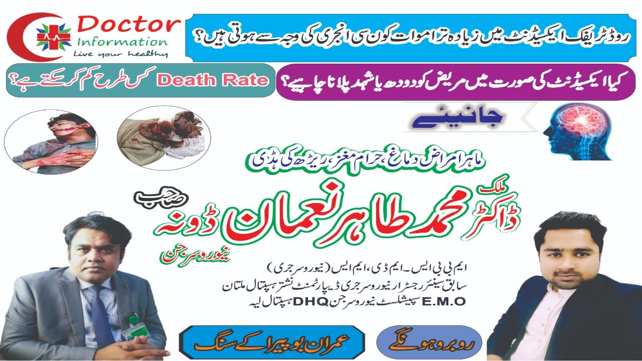 Dr Tahir Nouman Dona||Neurosurgeon ||EMO DHQ Layyah||Road traffic injuries||Risk factors||Bike||2020