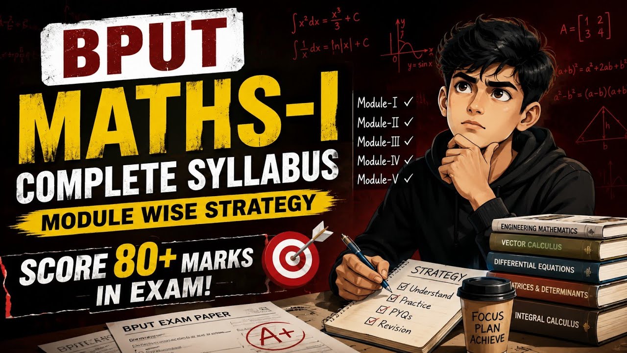BPUT Mathematics-I Complete Syllabus Explained | Module Wise Strategy | Score 80+ Marks in Exam
