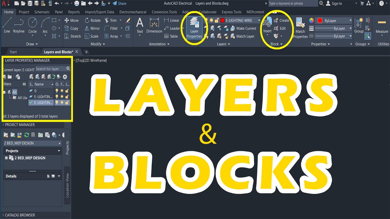 HOW TO CREATE LAYERS & BLOCKS FOR YOUR MEP PROJECT USING AUTOCAD