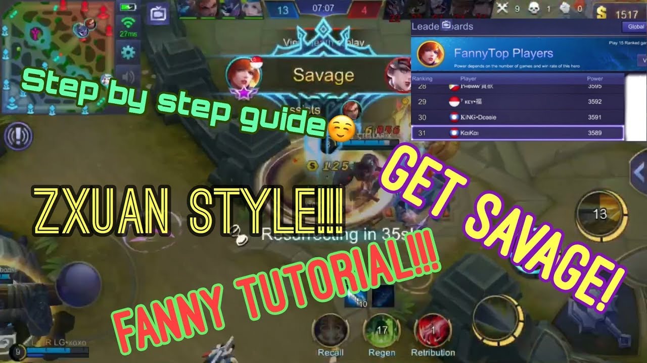 Savage Proof Epic Fanny Tutorial!!! (Tips and Tricks) Become a Pro!