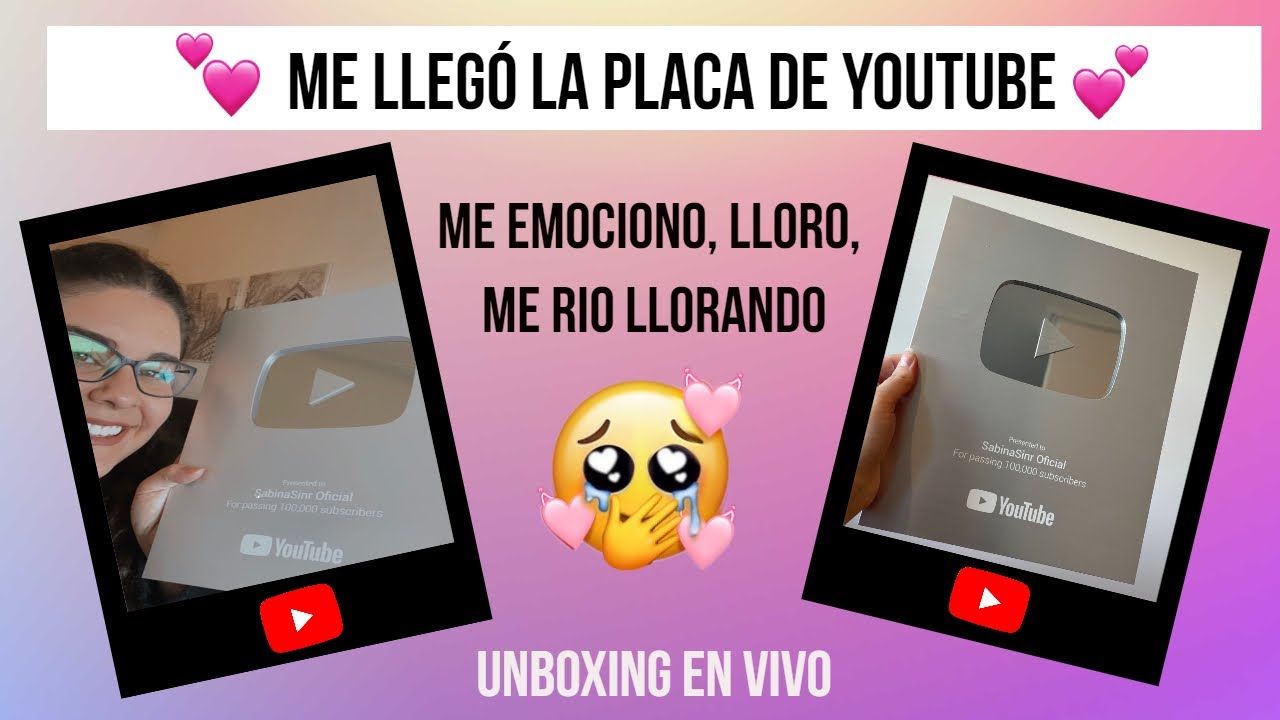 UNBOXING DE MI PLACA DE YOUTUBE 😍 | Sabina sin r | #YouTubeCreatorAwards #CreatorSpotlight