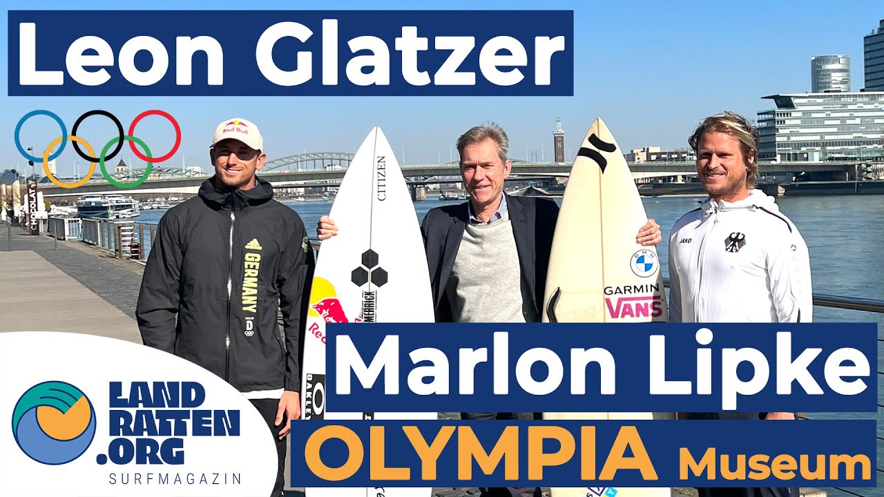 Leon Glatzer & Marlon Lipke übergeben ihr Surfbrett ans Olympia-Museum! Original Pressekonferenz
