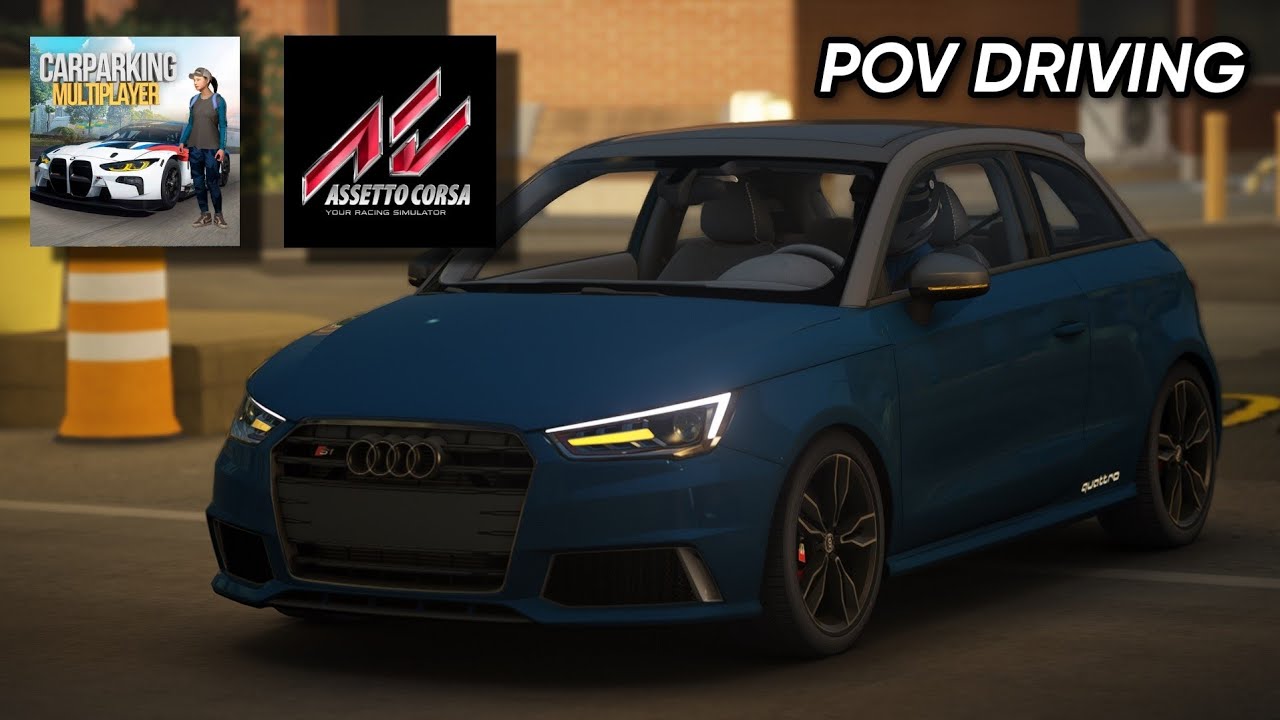 New Audi S1 POV Driving in Car Parking Multiplayer Map Mod in AC