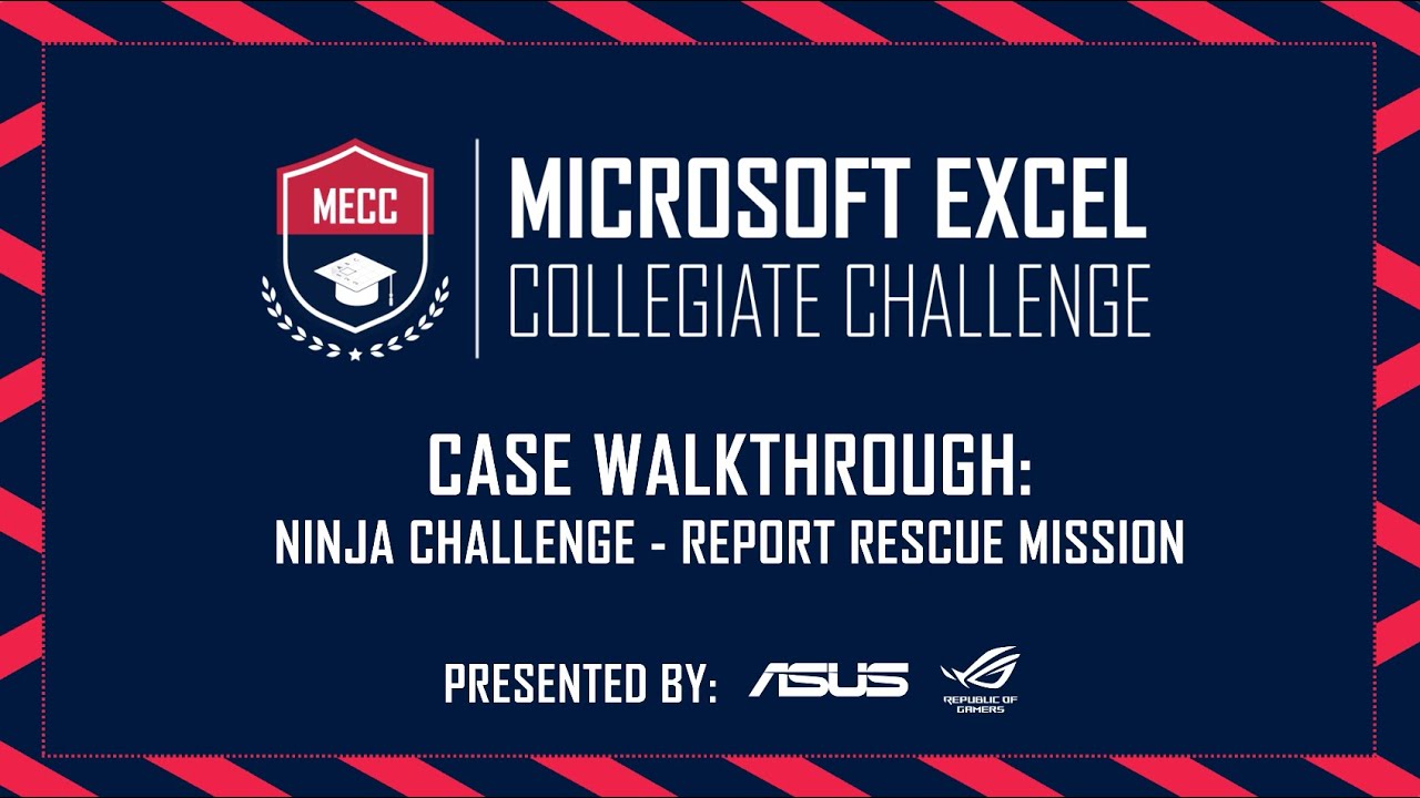 MECC Case Explorer 2026 - Ninja Challenge Report Rescue Mission JV Walkthrough by David Brown