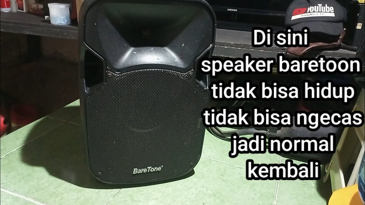 cara speaker baretoon tidak bisa hidup tidak bisa ngecas jadi normal kembali