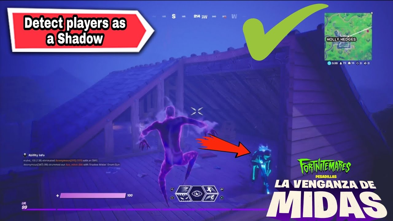 Detect players as a Shadow Fortnitemares Challenge Season 4