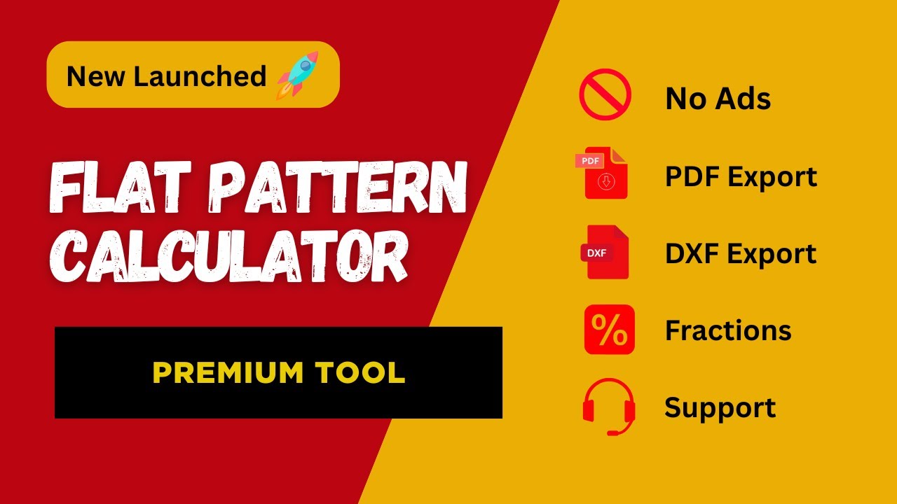 Premium Tools New Launch 🚀 Flat Pattern Calculator | See Demo | letsfab