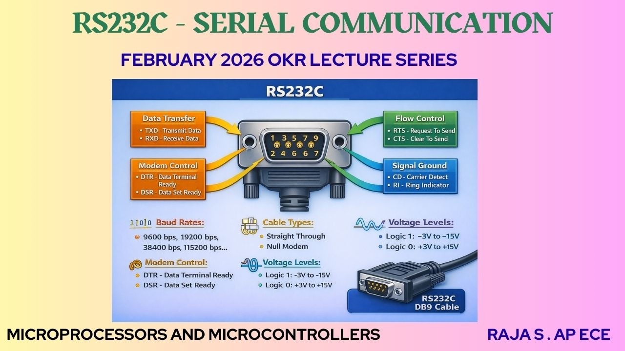 RS232C Serial Communication | Microprocessors and Microcontrollers | SNS Institutions