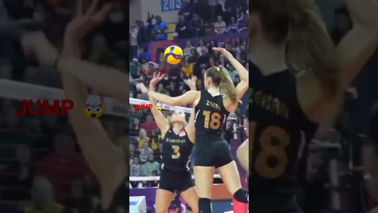 Zehra G&uuml;neş Three volleyball jumping shoot 🙄