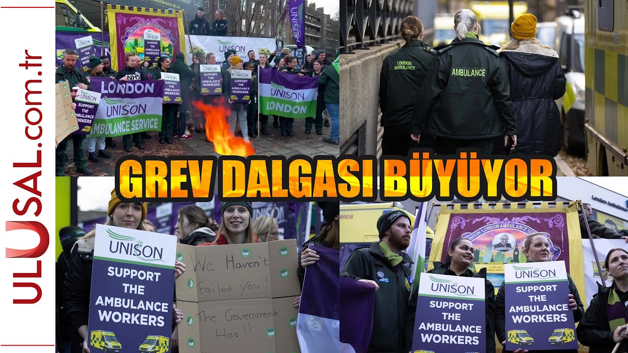 İngiltere ve Galler'de grev dalgası her ge&ccedil;en g&uuml;n b&uuml;y&uuml;yor