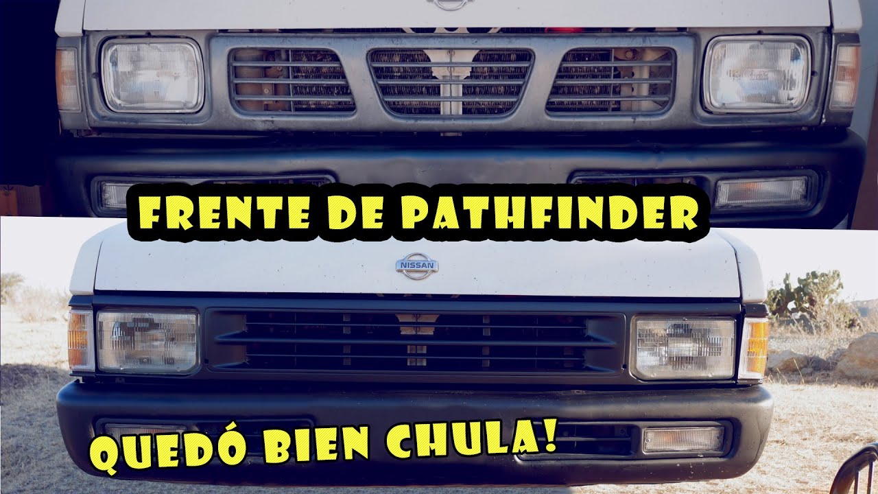 Frente de Pathfinder parrilla, faros y cuartos instalados en D21