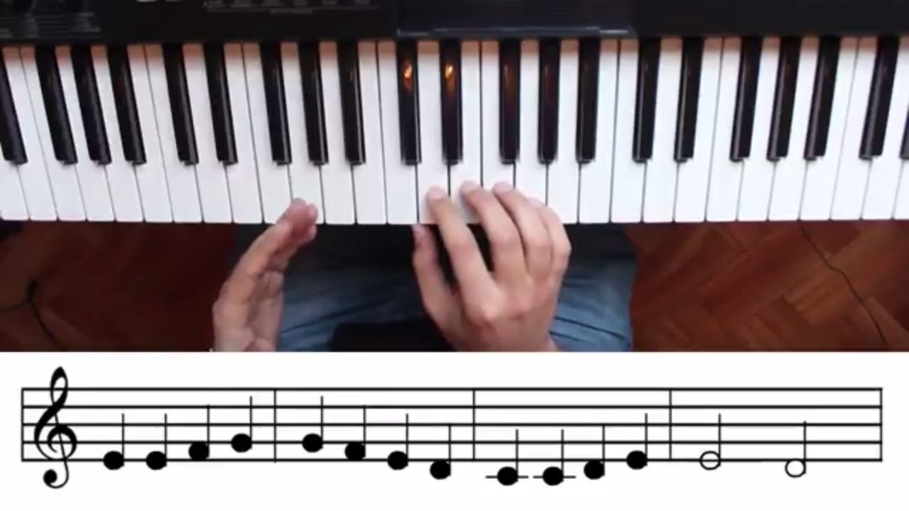 Como tocar el Himno a la Alegría en Piano fácil. Que son notas blancas y negras. Curso de Piano 5