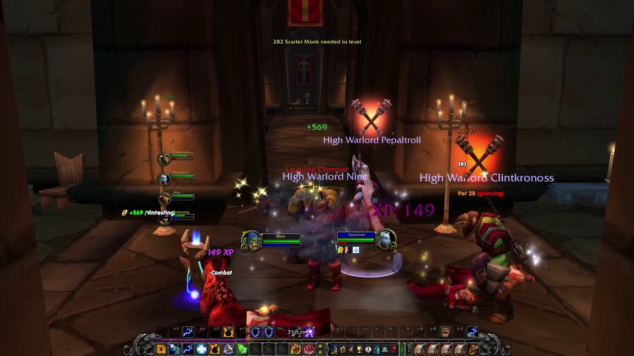 SM LIB - 43K XP/H @ level 33 | WOW Classic Preparation Melee Cleave Dungeon Leveling