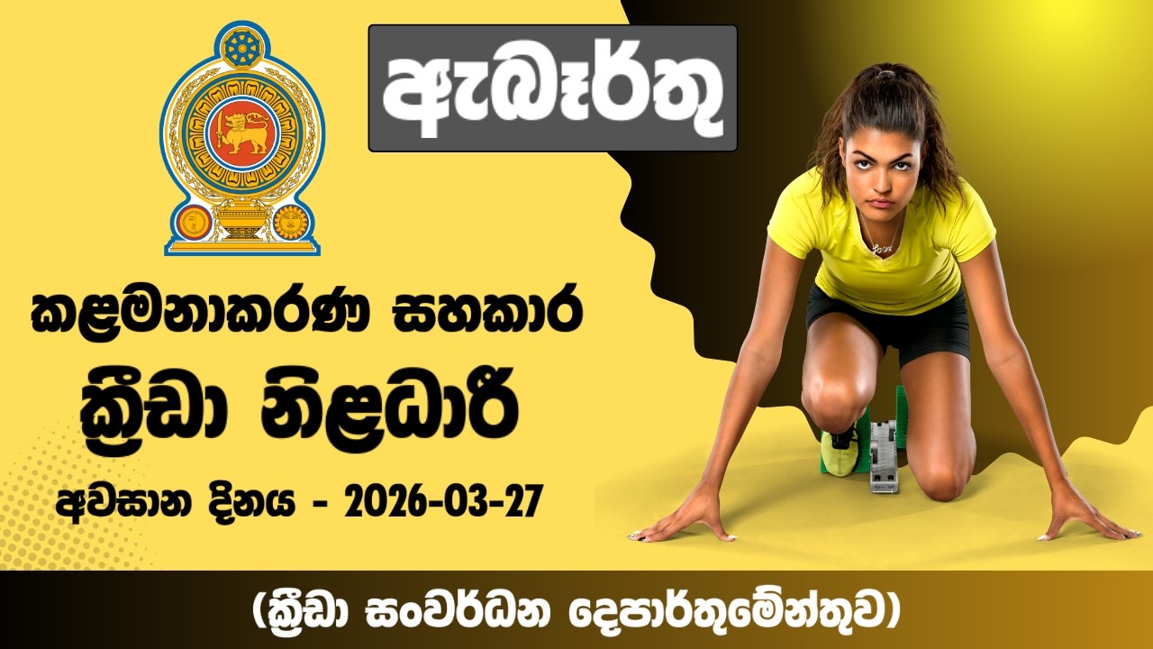 රජයේ රැකියා I Government Jobs in Sri Lanka I ක්‍රීඩා සංවර්ධන දෙපාර්තමේන්තුව I JobFlix SL