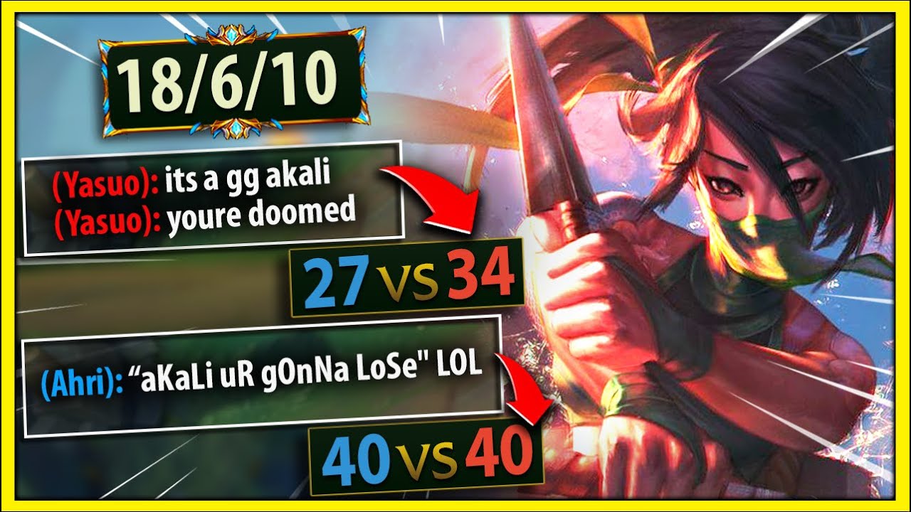 #1 AKALI WORLD FORCES YASUO 0/5 IN FIVE MINUTES... HE LOST HIS MIND IN CHAT! - League of Legends