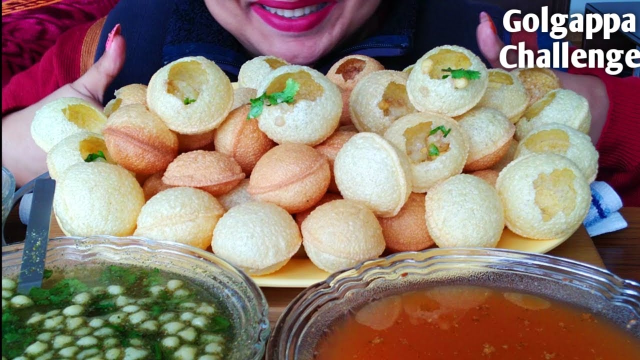 Golgappa Challenge Eating 50 Panipuri Puchka|Extreme Pani Puri Challenge|Real Eating Sounds