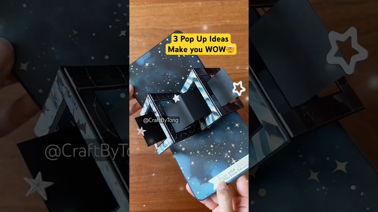 3 Pop Up Ideas That Make You WOW!🤩 #diy #popupcard #scrapbook #popupalbum #papercraft #craftbytong