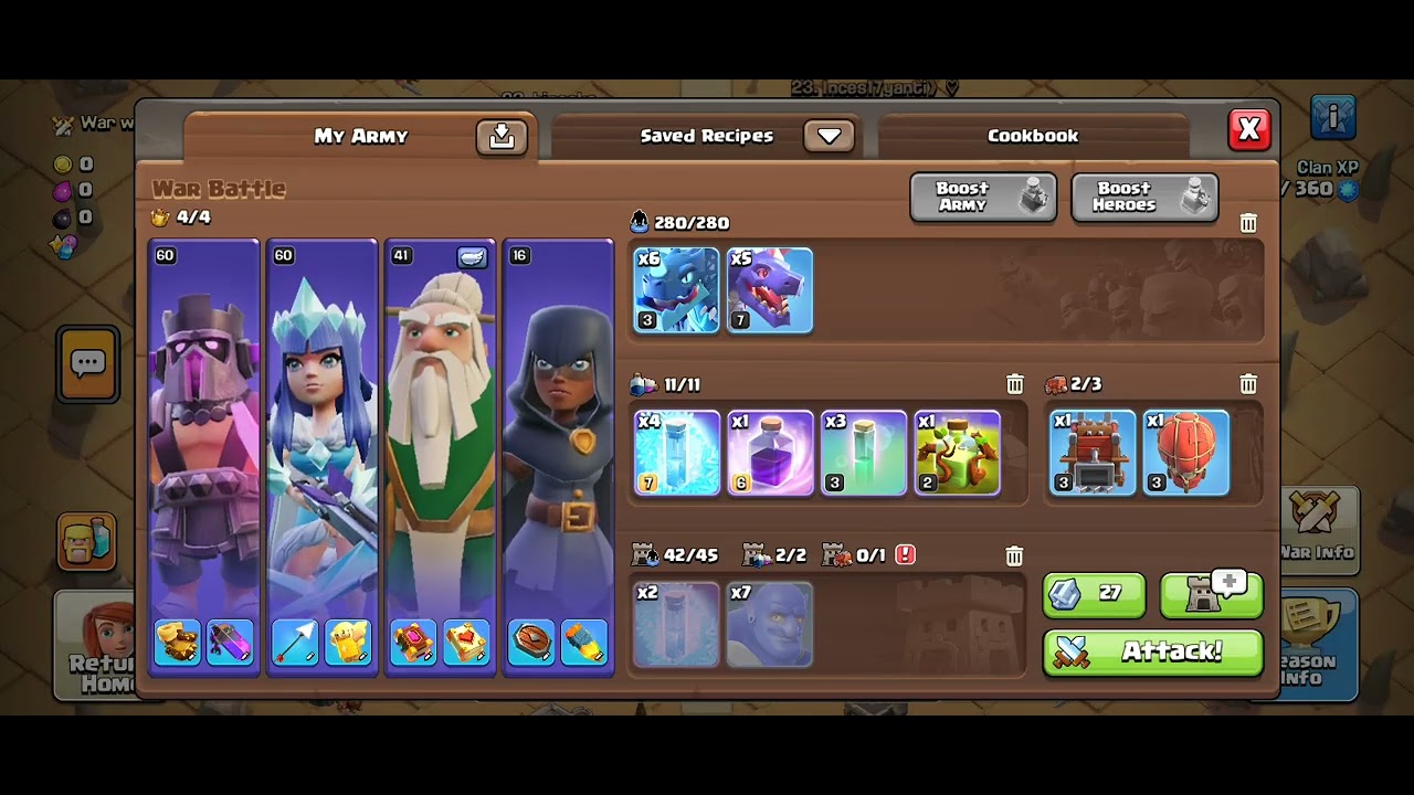 Town Hall 11 base attack war attack Clash of Clans