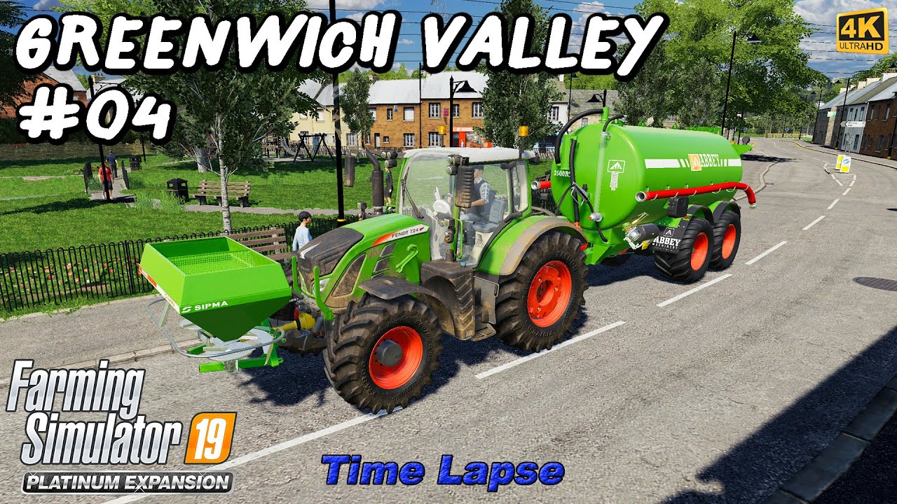 Buying & feeding cows, spreading lime, sowing barley | Greenwich Valley #04 | FS19 TimeLapse | 4K